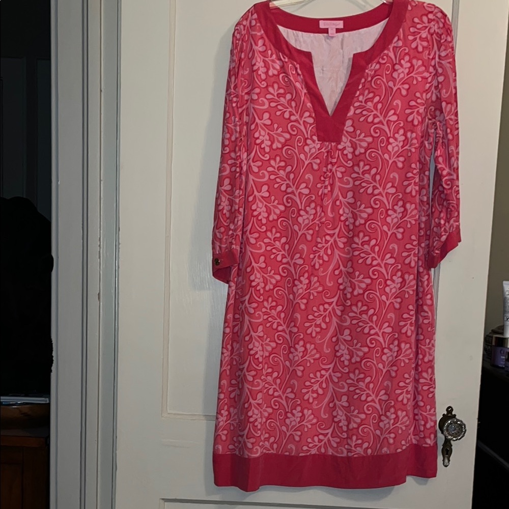 Lily Pulitzer Pink Floral Women's Silk Dress